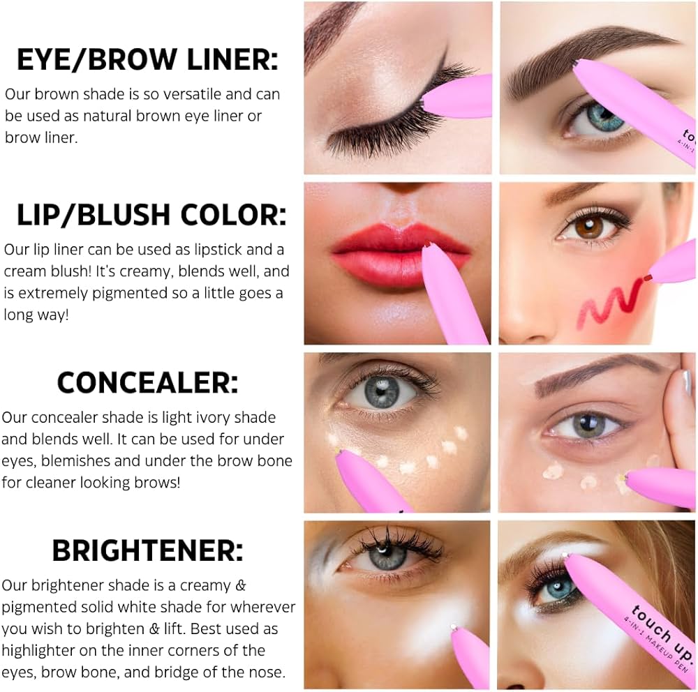 LAPIZ MAKE UP - 4 en 1 + GRATIS BROCHA MULTIFUNCIONAL