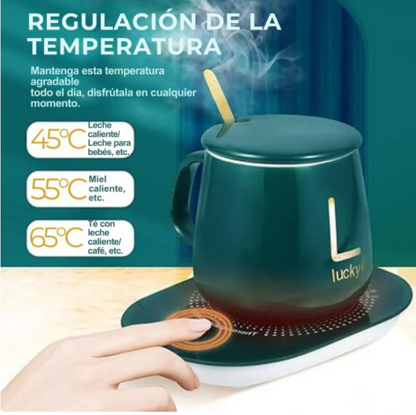 SET DE LUJO® - Taza con calentador portatil