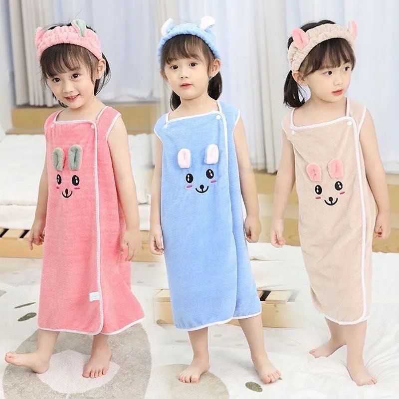Toalla de Baño Absorbente de Niños Estilo Bata