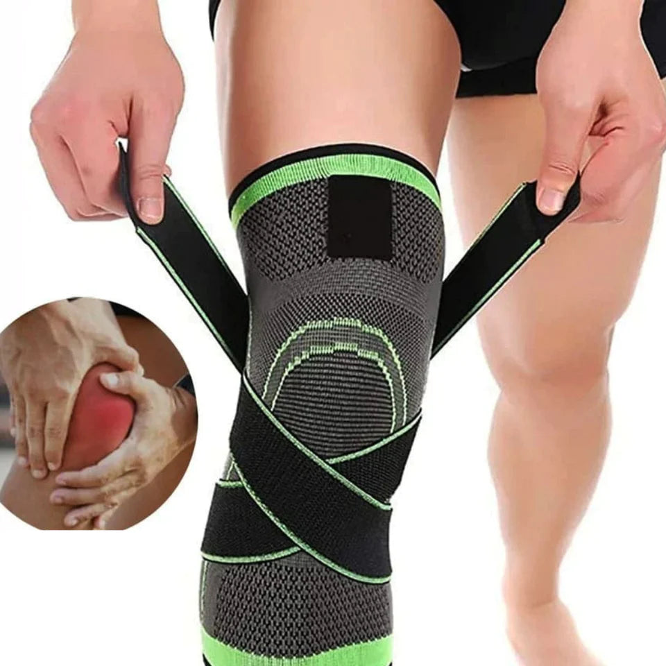 Rodillera Elástica de Doble compresión 360 Tejido 3D 🏋