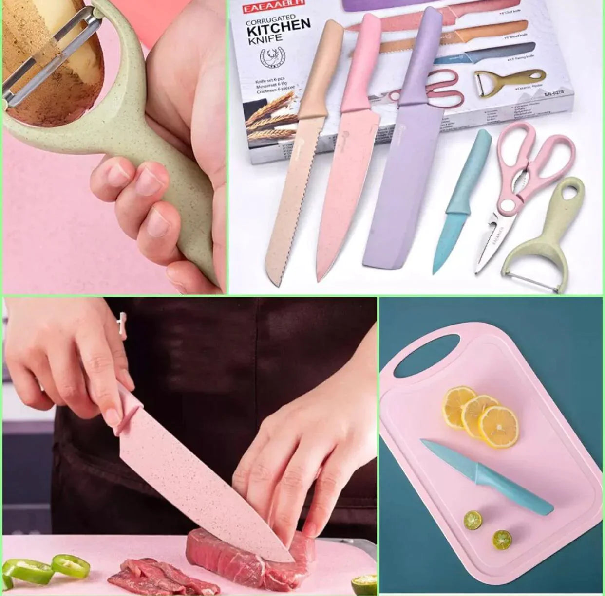 SET DE CUCHILLOS + GRATIS AFILADOR