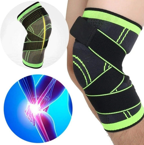 Rodillera Elástica de Doble compresión 360 Tejido 3D 🏋