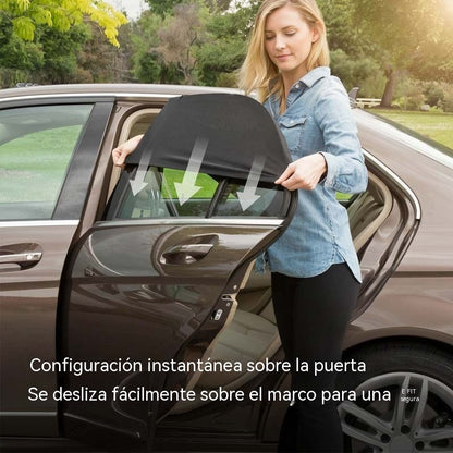🚗【4 piezas - para todo el coche】💯Parasoles universales para ventanas de coche