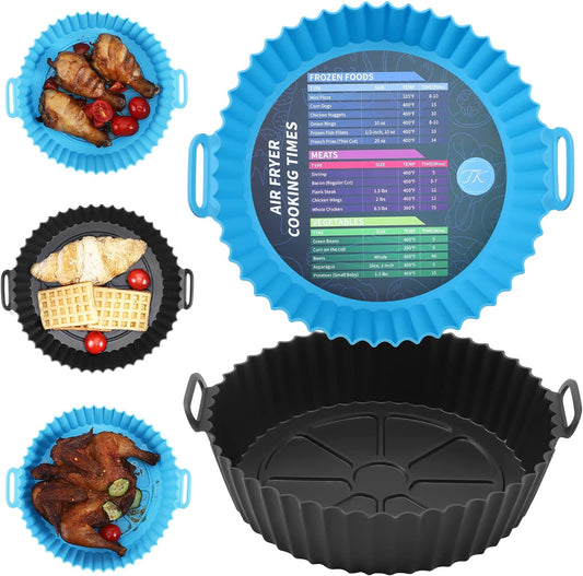Pack 6 Moldes Silicona Air Fryer + GRATIS PACK DE PAPEL  AIR FRYER