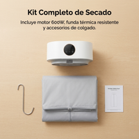 Secador de Ropa Portátil Colgante 600W con Control Remoto