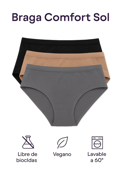 Braga menstrual Comfort Sol (COMBO X3)