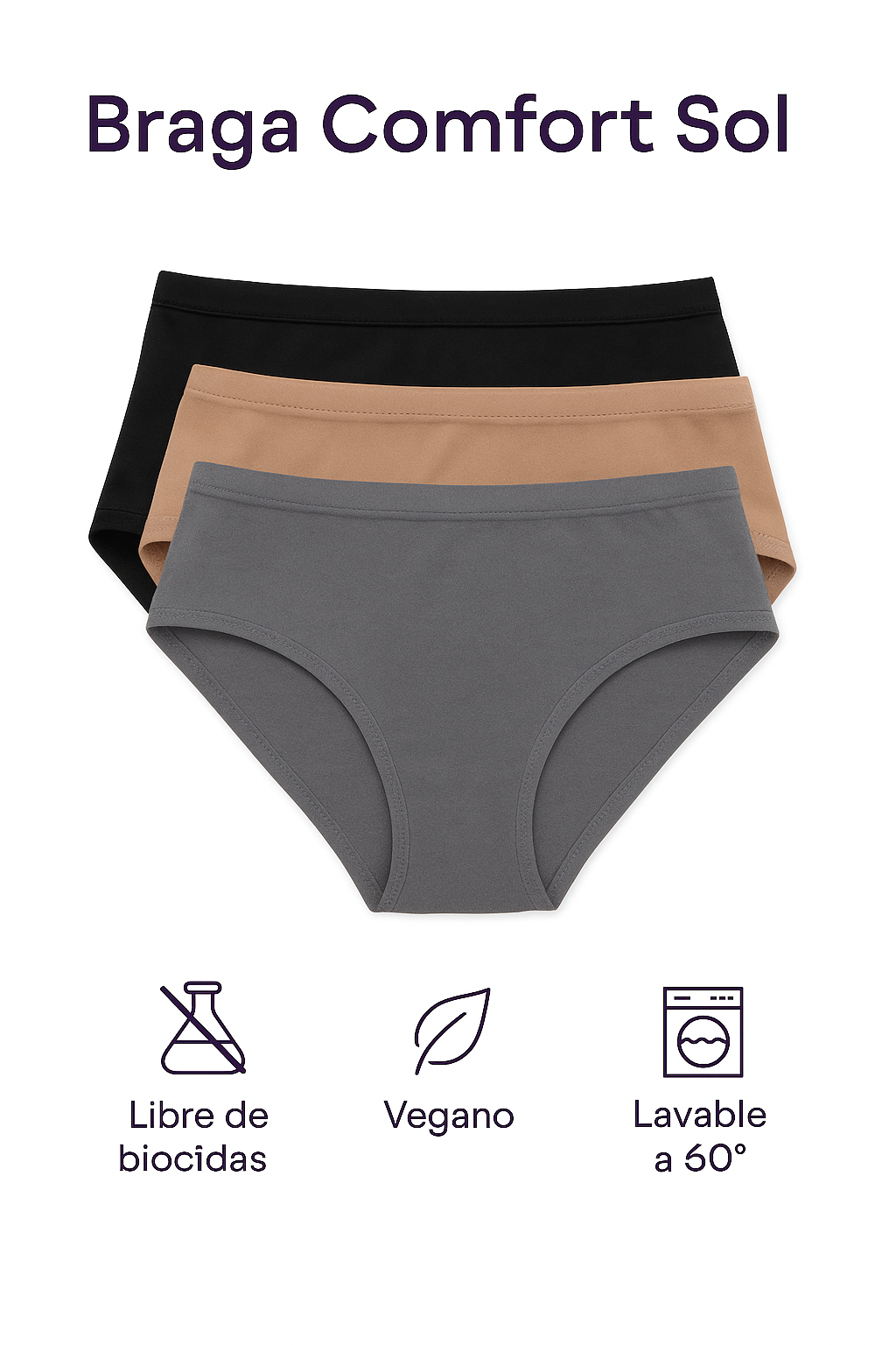 Braga menstrual Comfort Sol (COMBO X3)