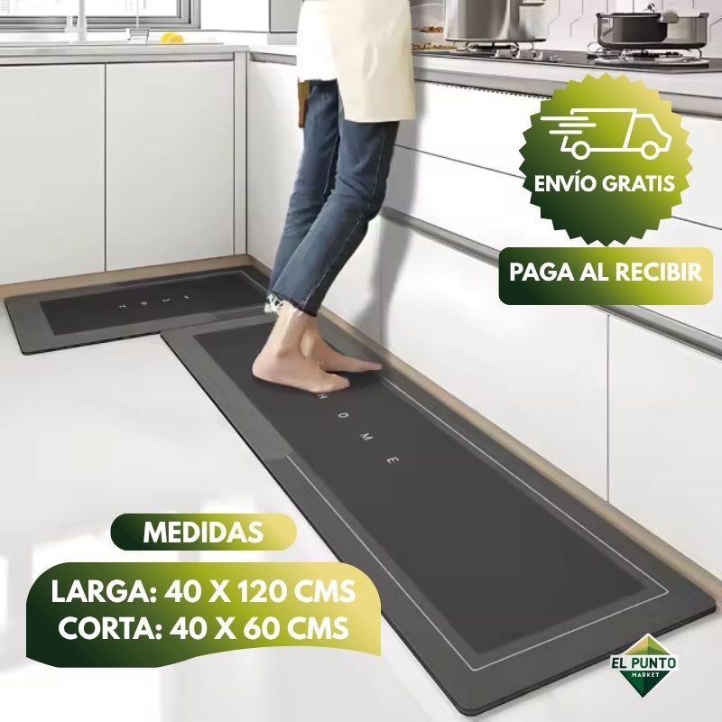 Set De Alfombras De Cocina Antideslizante Ultra Absorbente