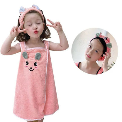 Toalla de Baño Absorbente de Niños Estilo Bata