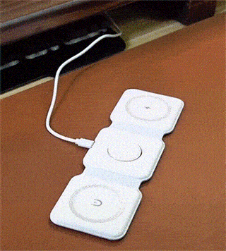 Cargador inalámbrico 3 en 1, estación de carga inalámbrica plegable magnética
