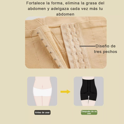 FAJA  DOBLE COMPRESION CON BROCHE+parche adelganzante Slim