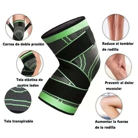 Rodillera Elástica de Doble compresión 360 Tejido 3D 🏋