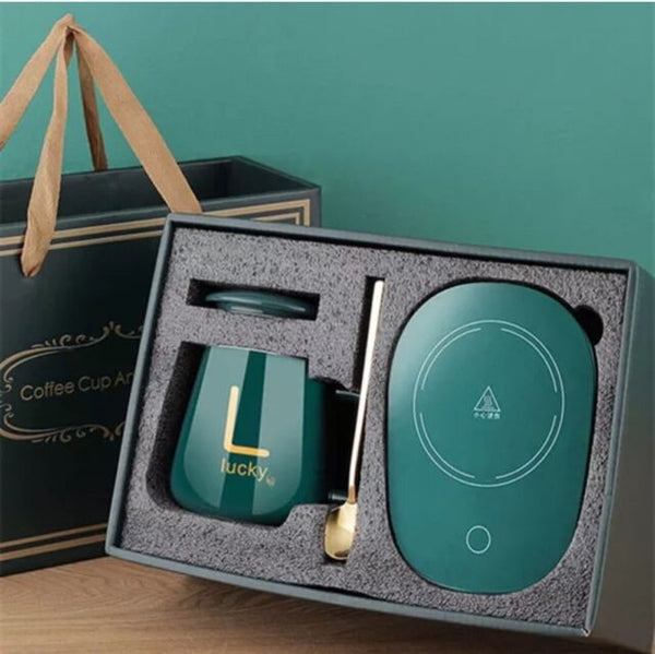 SET DE LUJO® - Taza con calentador portatil